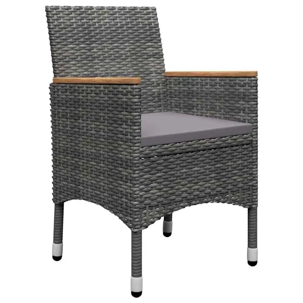 Garden Dining Set Outdoor Furniture 5 Piece Grey