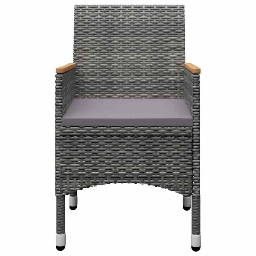 Garden Dining Set Outdoor Furniture 5 Piece Grey