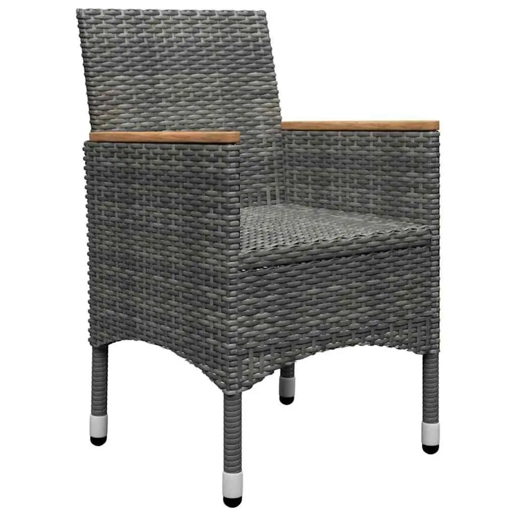 Garden Dining Set Outdoor Furniture 5 Piece Grey