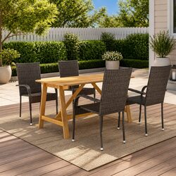 Detailed Specifications of 5 Piece Garden Dining Set