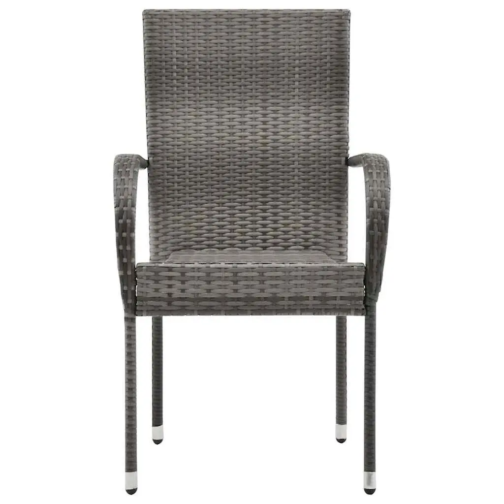 5 Piece Garden Dining Set Outdoor Use Grey