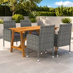 5 Piece Outdoor Dining Set Specifications: Table & Chairs