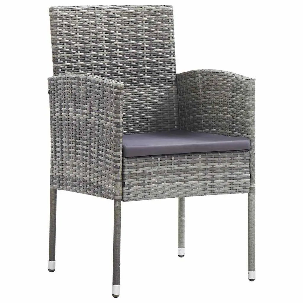 5 Piece Garden Dining Set Outdoor Furniture Table Chairs Patio Seating Grey