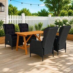Garden Dining Set Specifications: 5-Piece Acacia Wood Set