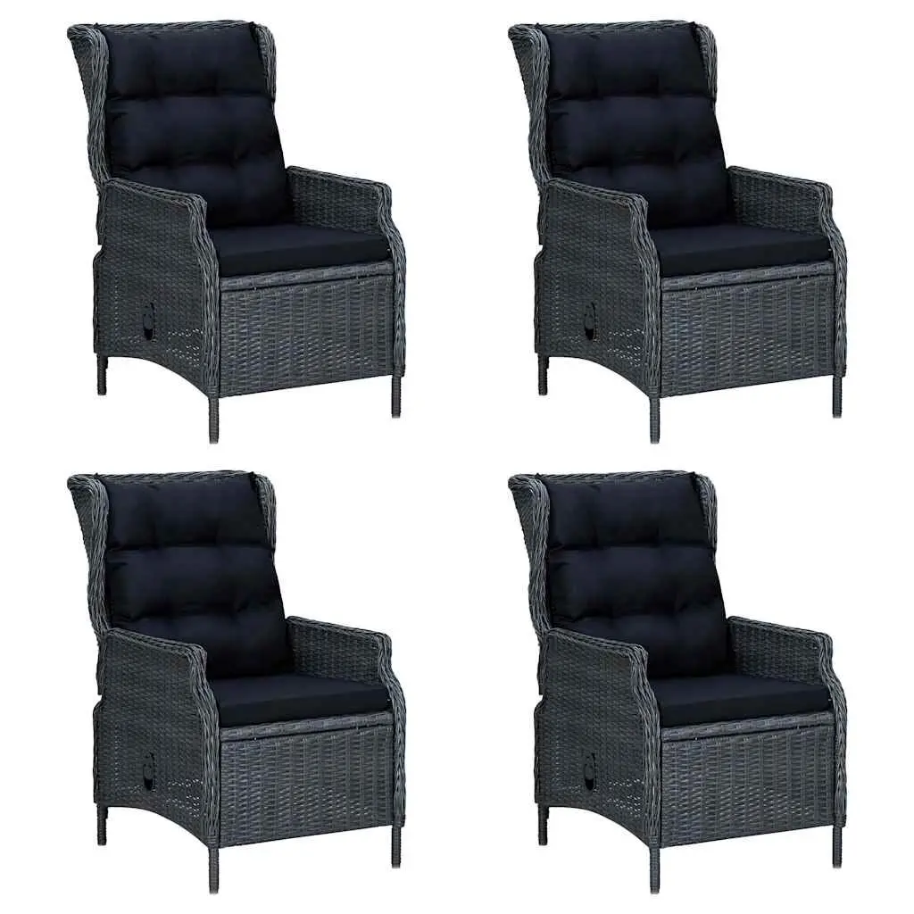 7 Piece Garden Dining Set Outdoor Use Grey