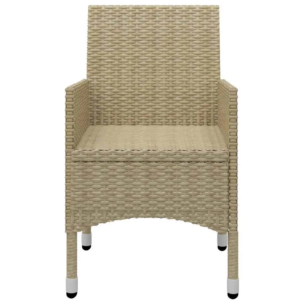 7 Piece Garden Dining Set Outdoor Furniture Beige Table Chairs Patio