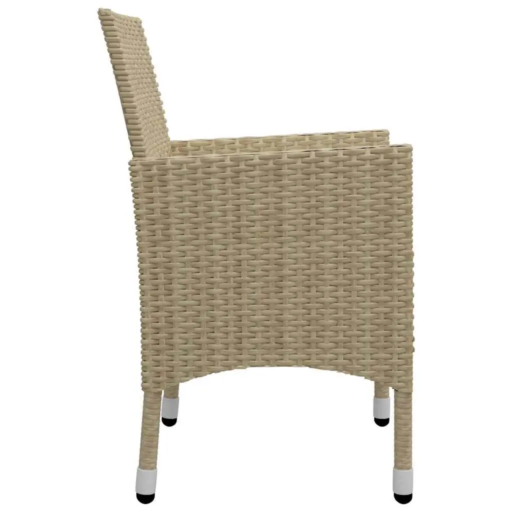 7 Piece Garden Dining Set Outdoor Furniture Beige Table Chairs Patio