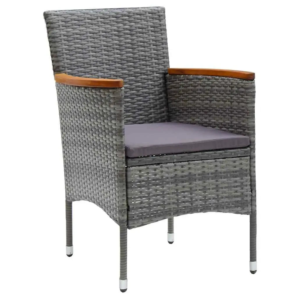 7-Piece Grey Rattan Garden Dining Set