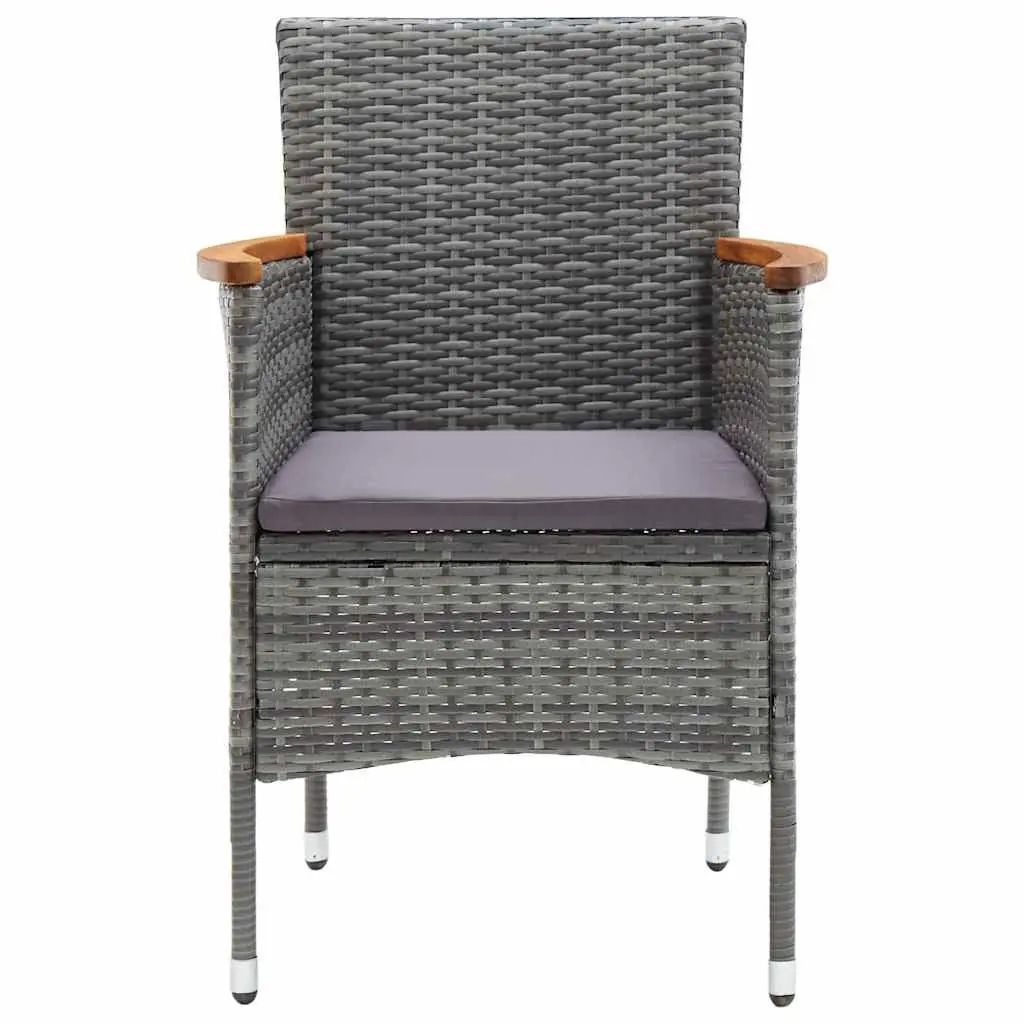 7-Piece Grey Rattan Garden Dining Set