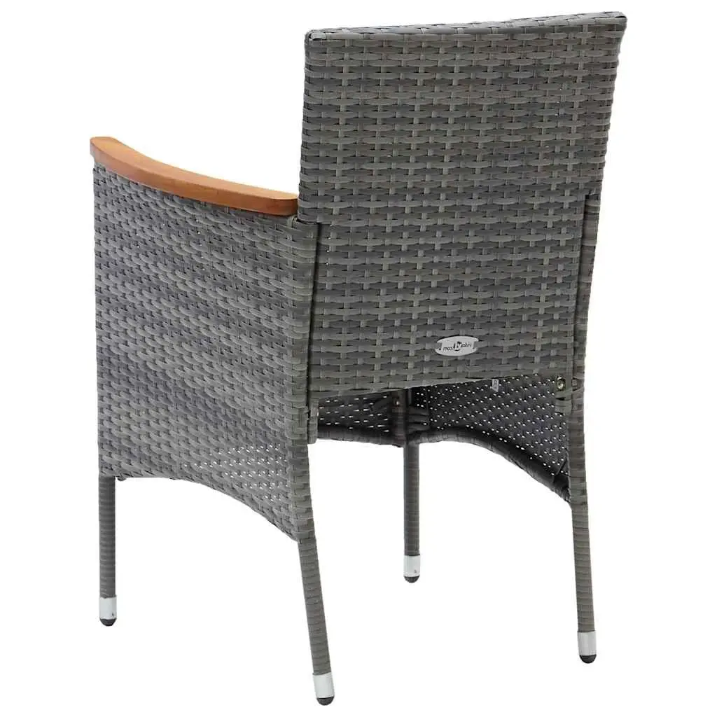 7-Piece Grey Rattan Garden Dining Set
