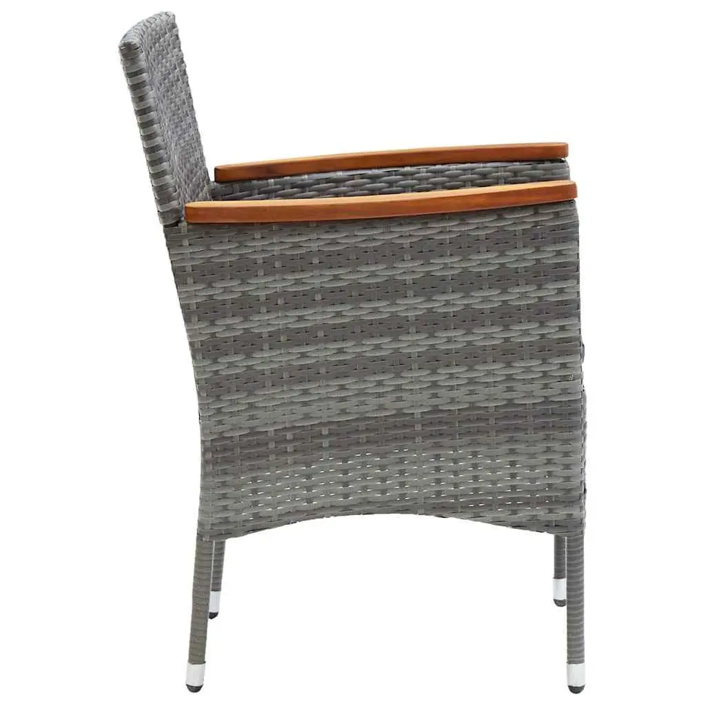 7-Piece Grey Rattan Garden Dining Set