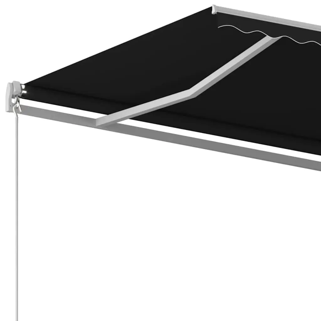 Manual Retractable Awning 400x350 cm Outdoor Patio Sun Shade Crank Handle