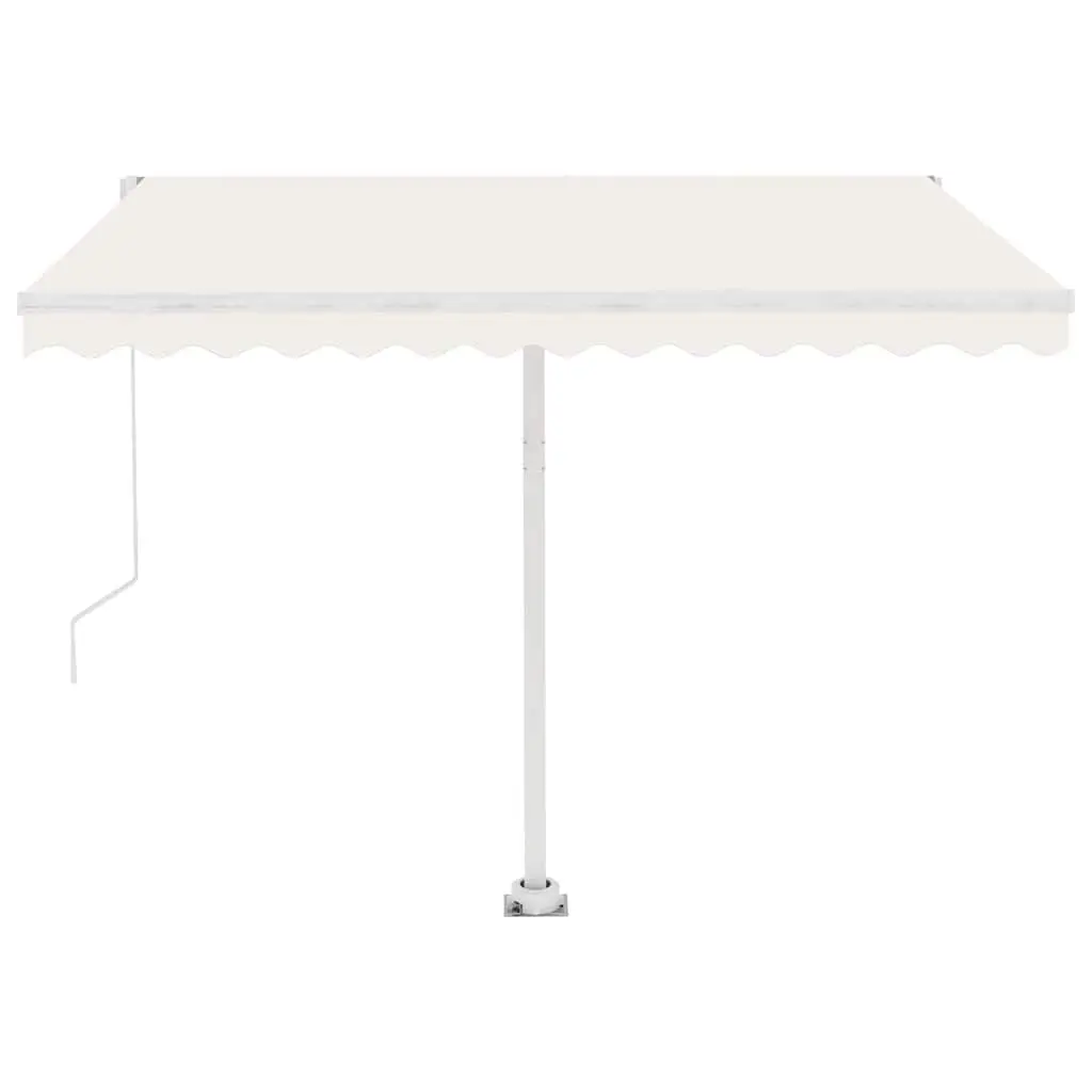 Retractable Awning Outdoor Patio Shade 300x250 cm Cream