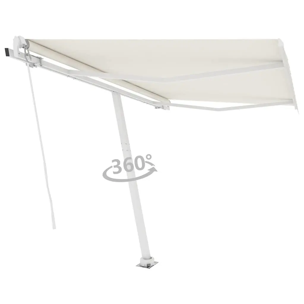 Retractable Awning Outdoor Patio Shade 300x250 cm Cream