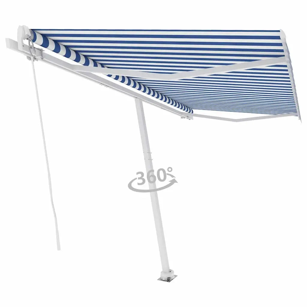 Retractable Awning Outdoor Patio 400x300cm Blue