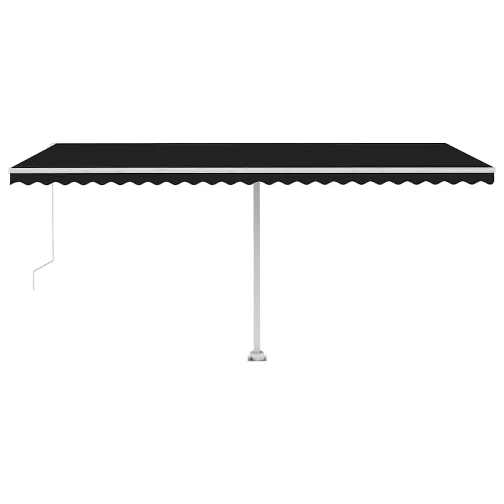 Freestanding Retractable Awning Outdoor Patio 500x300 cm Anthracite