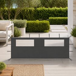 Gazebo Sidewall with Windows 6x2 m - Anthracite Fabric Panel