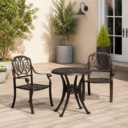 3 Piece Bistro Set: Dimensions and Materials