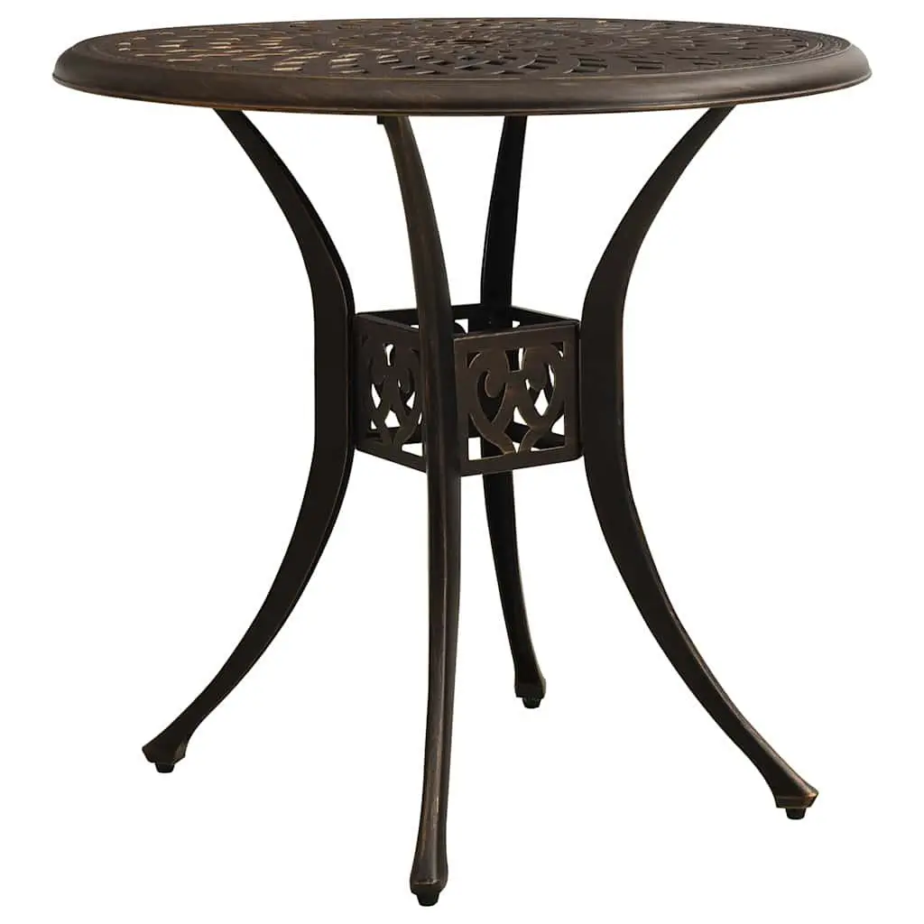3 Piece Bistro Set Outdoor Garden Furniture Cast Aluminium Bronze Chairs Table