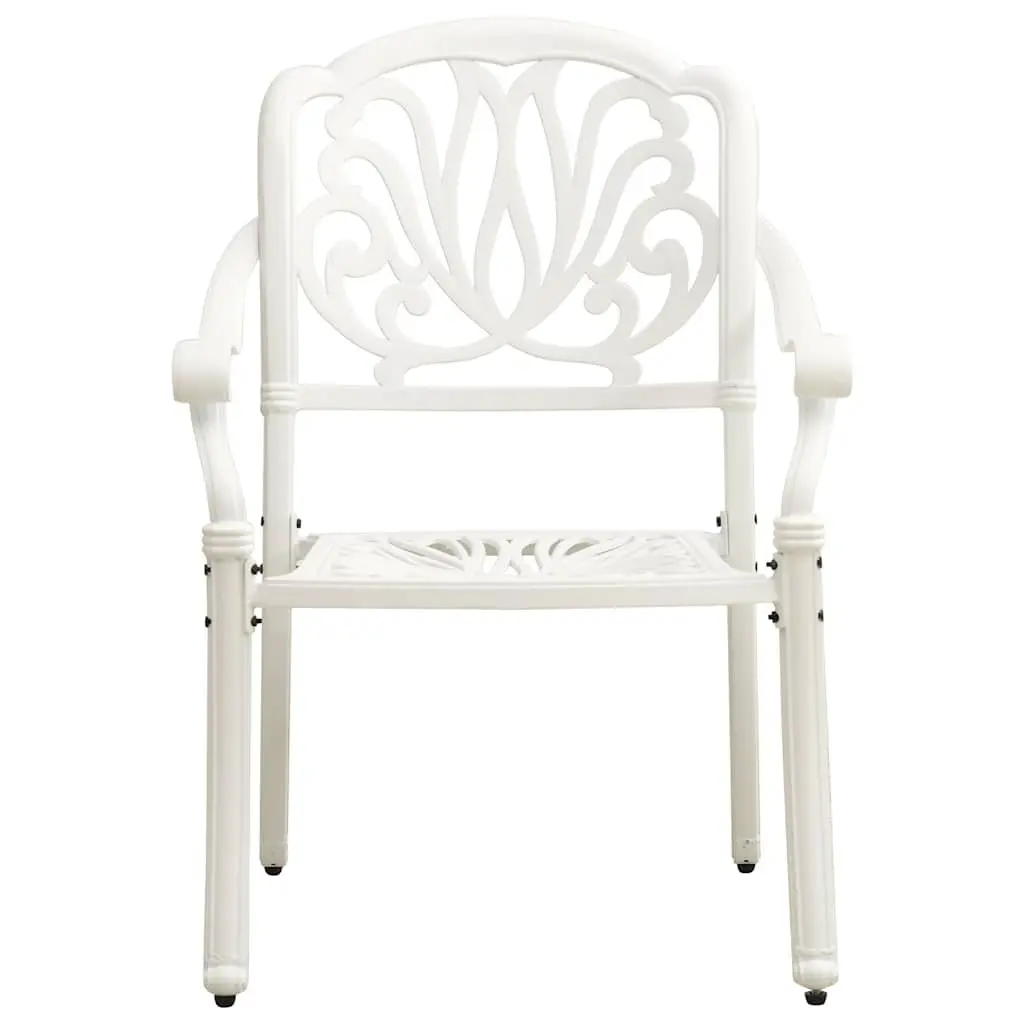 3-Piece White Cast Aluminium Bistro Set
