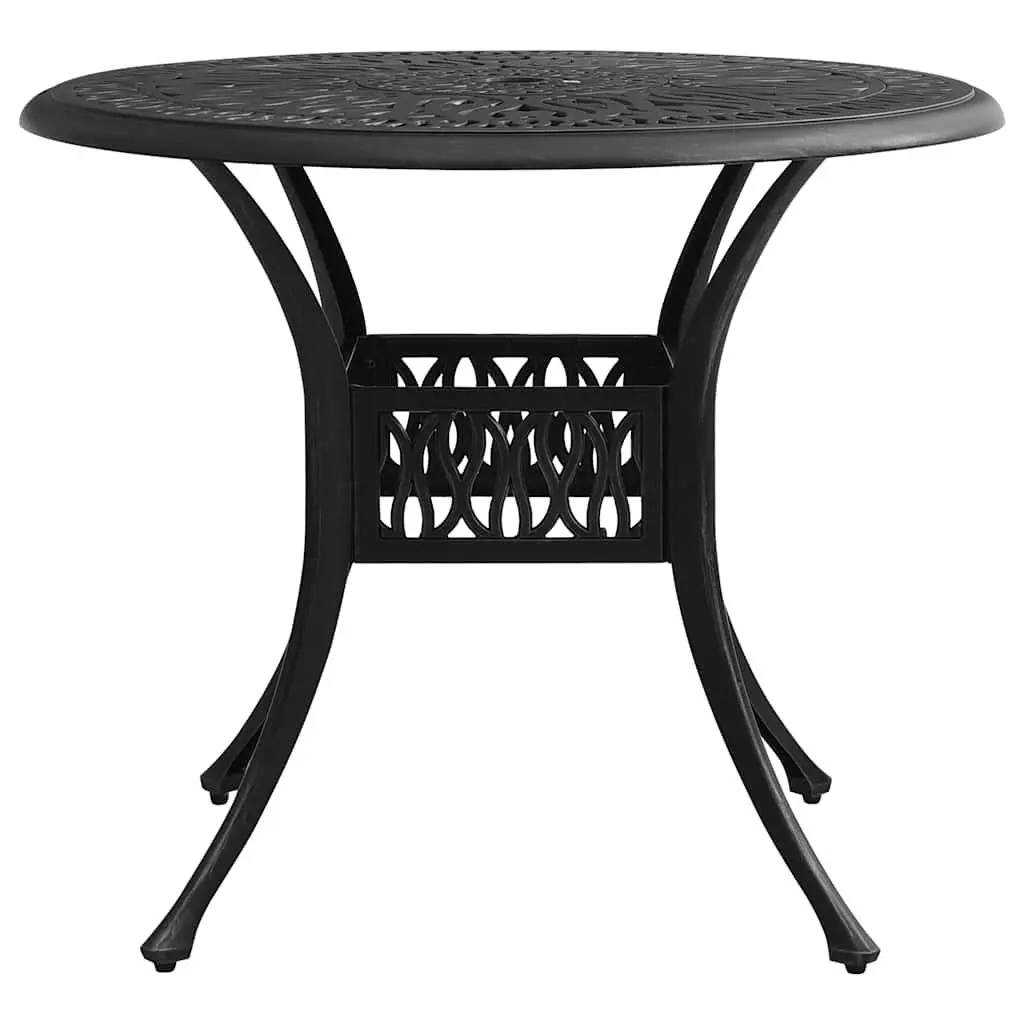 Bistro Set Outdoor Furniture Black Cast Aluminium 5 Piece Table and Chairs