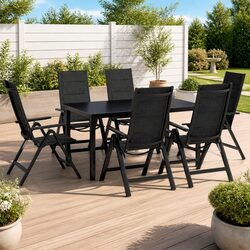 Specifications of 7-Piece Outdoor Dining Set with Aluminium Frame