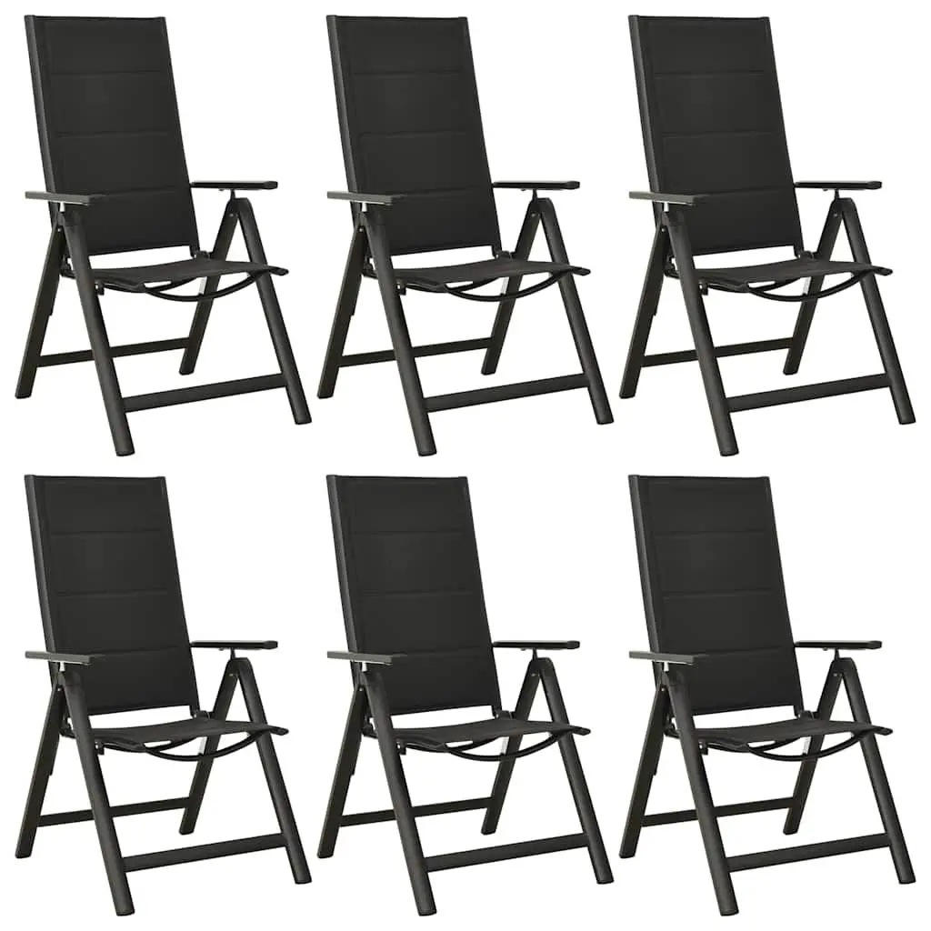 Garden Dining Set for Outdoor Use 7 Piece Aluminium Frame Glass Table