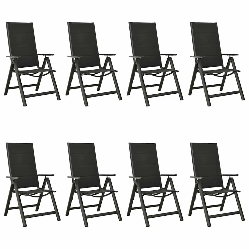 9 Piece Garden Dining Set Outdoor Use Anthracite Table Chairs
