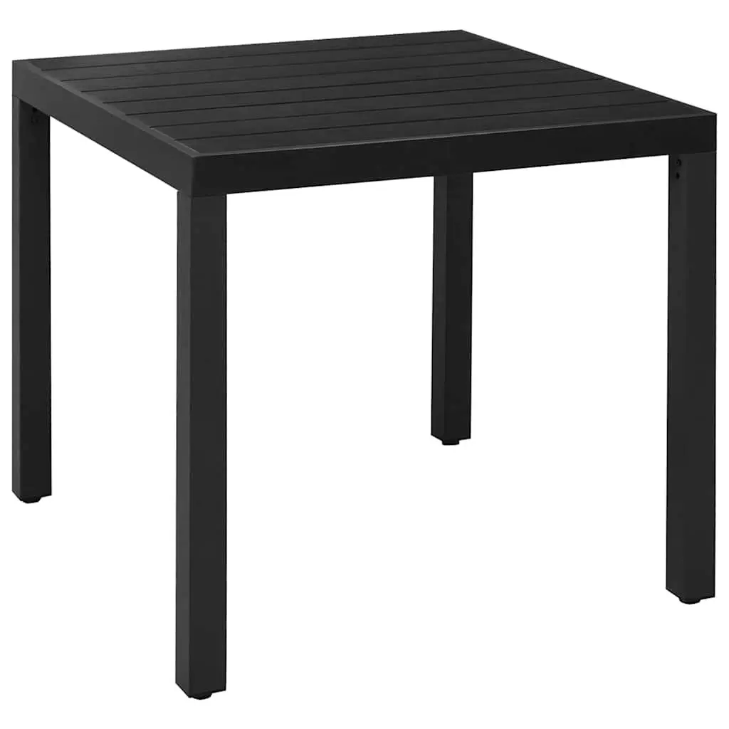 Garden Dining Set Outdoor Furniture 5 Piece Black Aluminium Frame Textilene