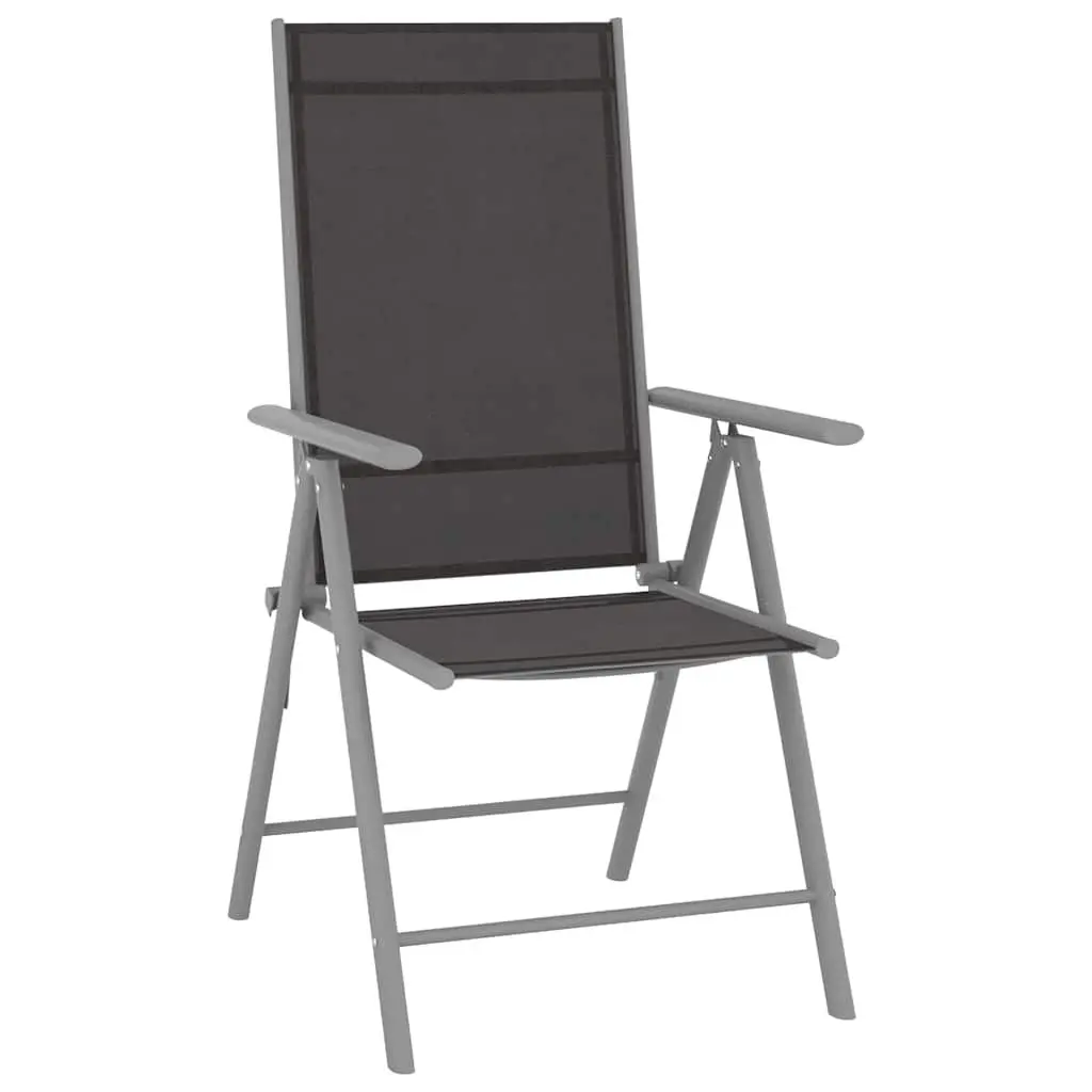 5 Piece Garden Dining Set Outdoor Furniture Aluminium Frame Textilene Chairs