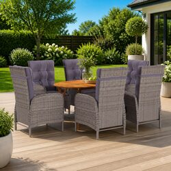 Specifications of 7-Piece Grey Garden Dining Set