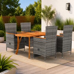 Specifications of the 5-Piece Grey Garden Dining Set