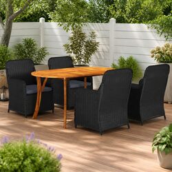 Specifications of 5-Piece Garden Dining Set with Acacia Wood