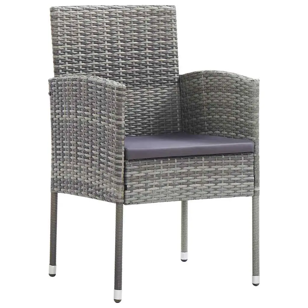 Outdoor Dining Set 5 Piece Anthracite Garden Table and Chairs for Patio Use