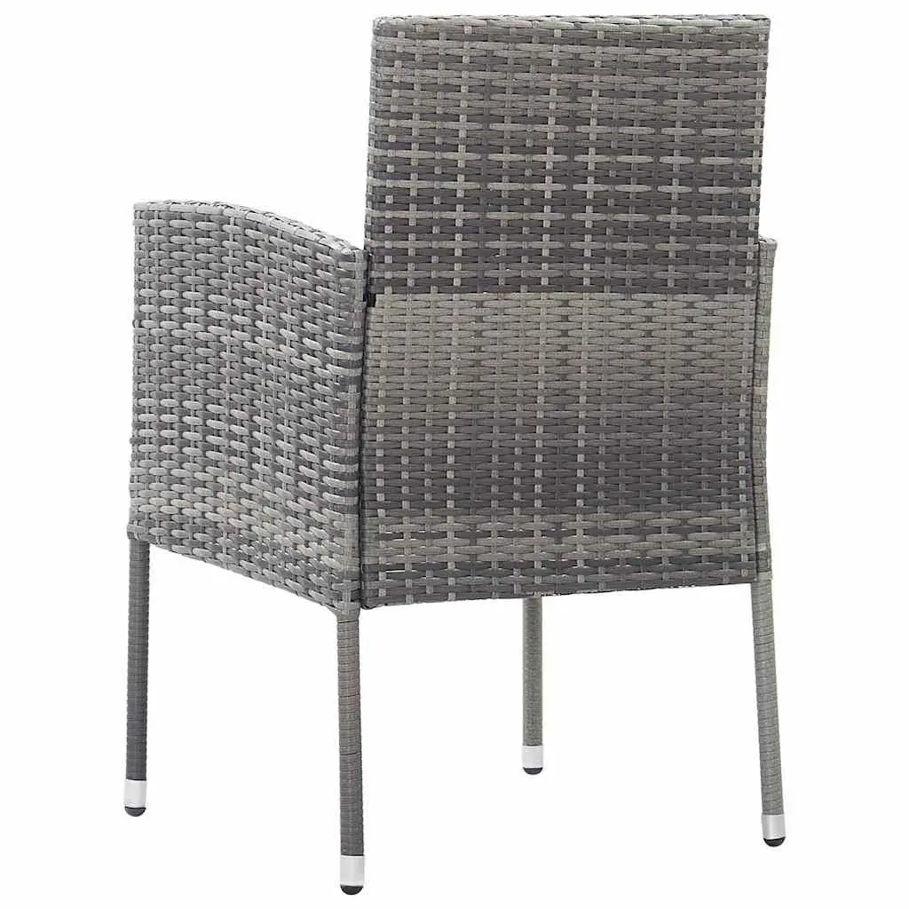 Outdoor Dining Set 5 Piece Anthracite Garden Table and Chairs for Patio Use