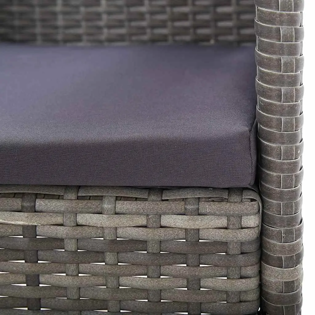 Outdoor Dining Set 5 Piece Anthracite Garden Table and Chairs for Patio Use