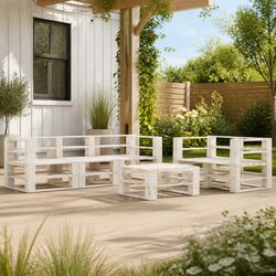 6-Piece Wooden Garden Lounge Set Specifications