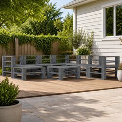 Specifications of the 9 Piece Pinewood Garden Lounge Set
