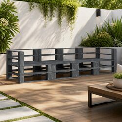 Specifications of 4-Seater Grey Wood Garden Pallet Sofa