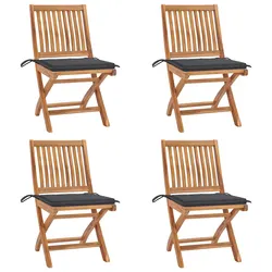 Specifications of Folding Garden Chairs with Cushions - 4 pcs