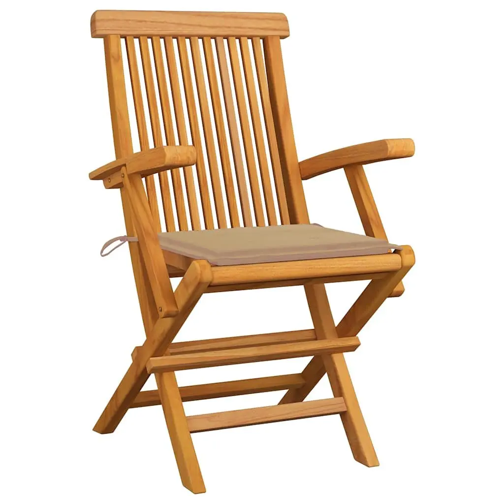 8-Piece Teak Folding Outdoor Chair Set