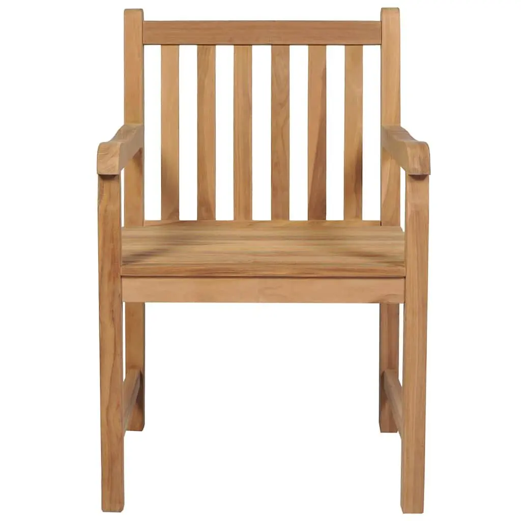 6 Teak Wood Outdoor Chairs with Cushions