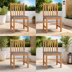 Specifications for 4 Grey Outdoor Garden Chairs Set