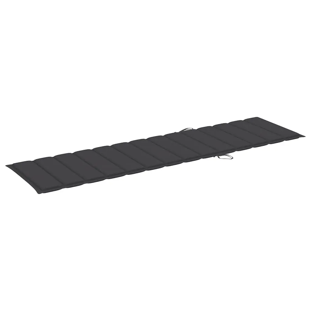 Sun Loungers Set for Garden 2 Piece with Side Table Adjustable Backrest