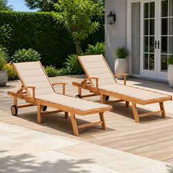 Specifications of Teak Wood Sun Lounger Daybed Set