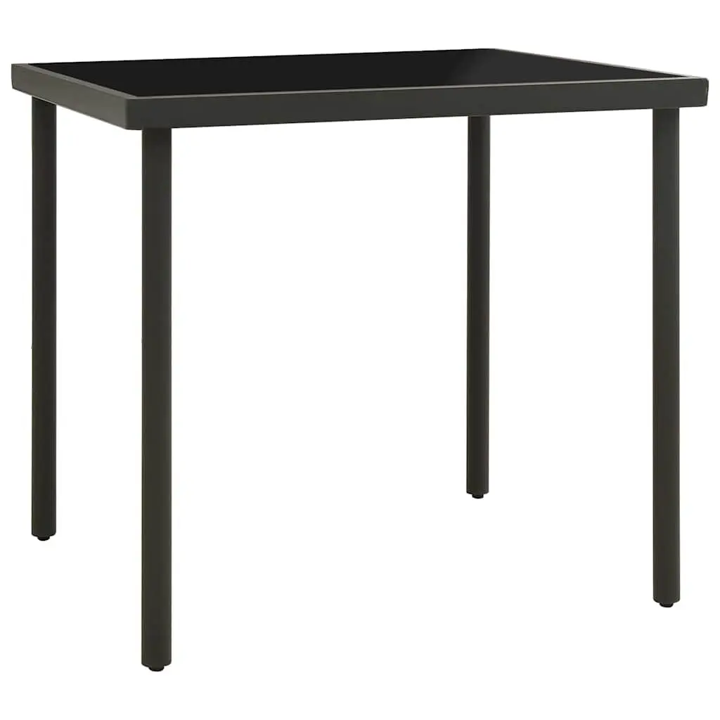 3 Piece Outdoor Dining Set Steel Frame Anthracite Garden Furniture Stackable