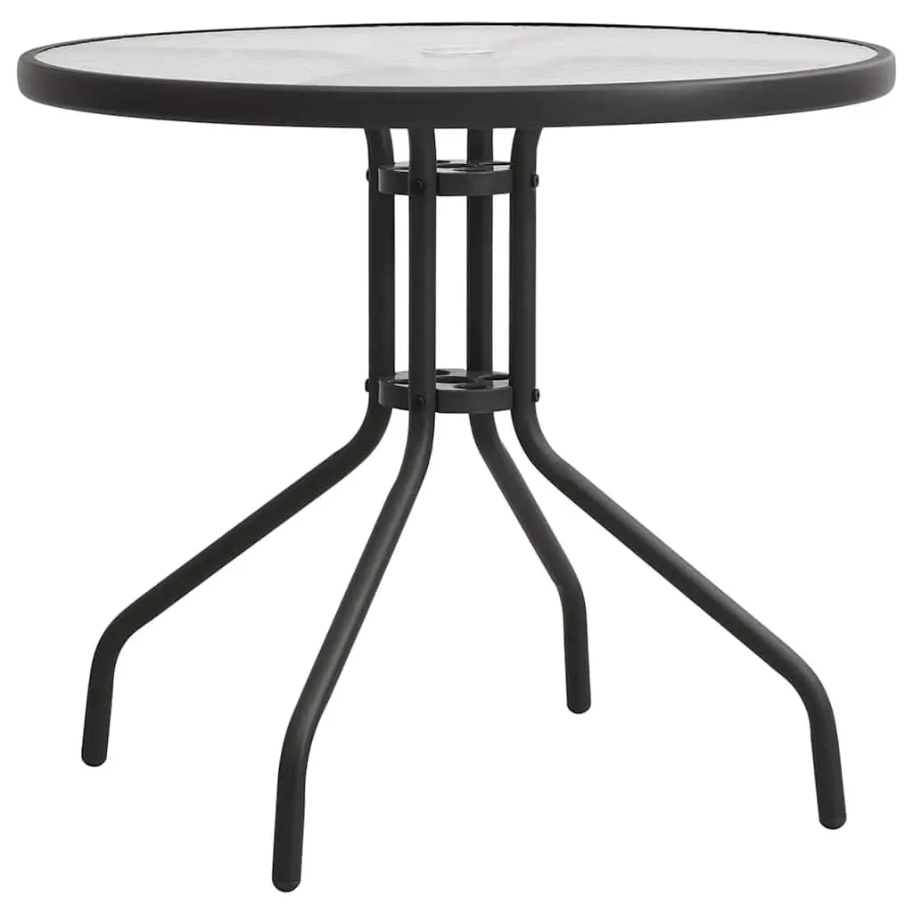 Outdoor Dining Set Garden 5 Piece Steel Frame Anthracite
