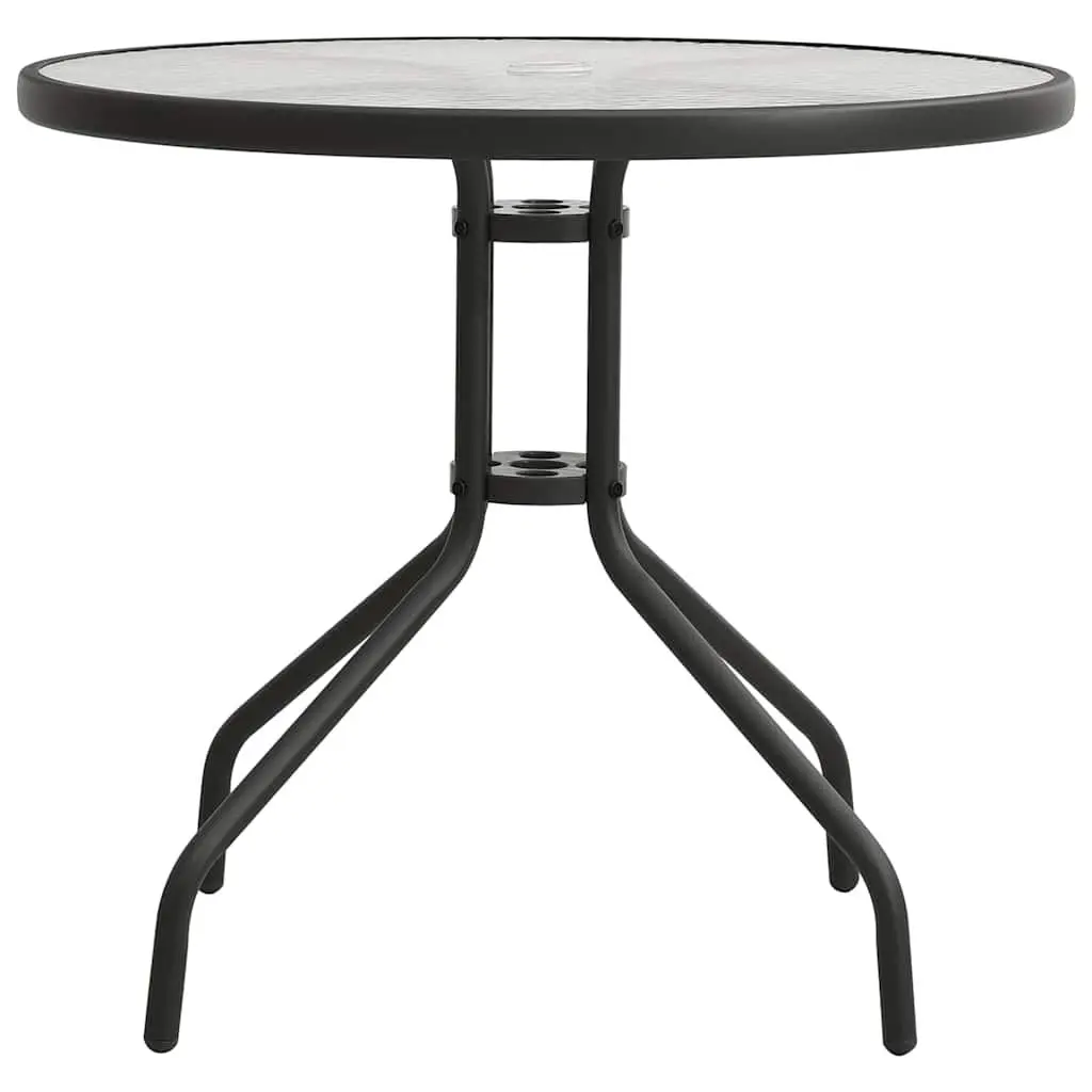 Outdoor Dining Set Garden 5 Piece Steel Frame Anthracite