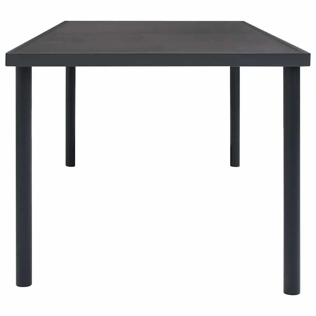 Outdoor Dining Set 9 Piece Garden Patio Furniture Steel Frame Black