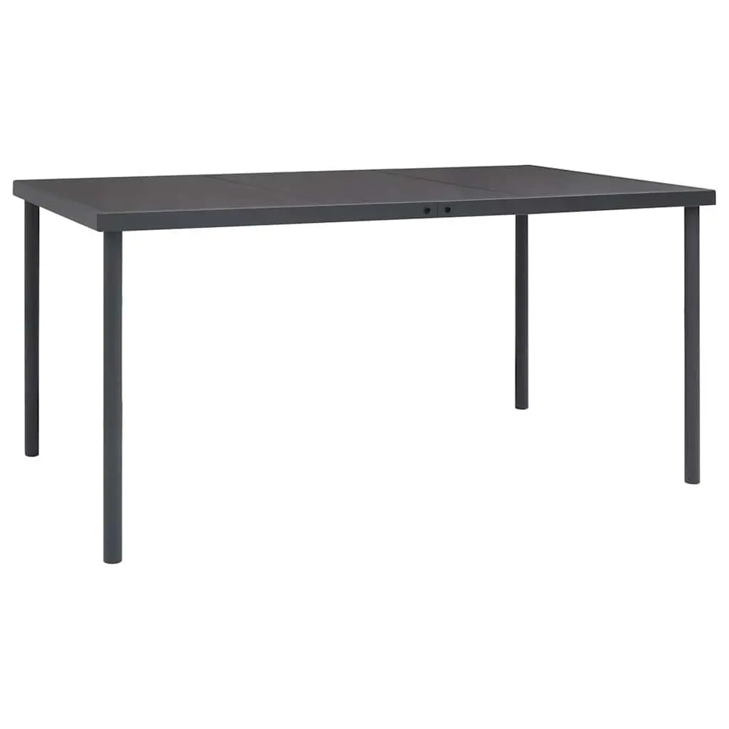 5 Piece Outdoor Dining Set Garden Patio Anthracite Steel Frame